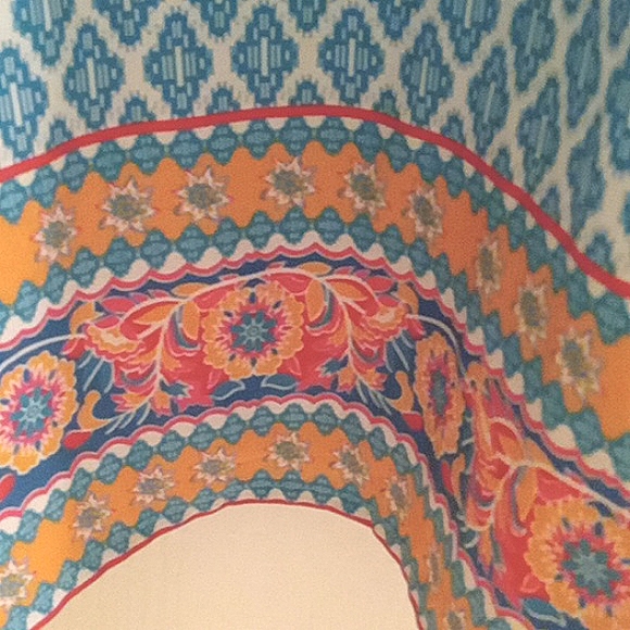 Urban Coco | Classic Bohemian Turquoise Print Dress - Picture 9 of 10